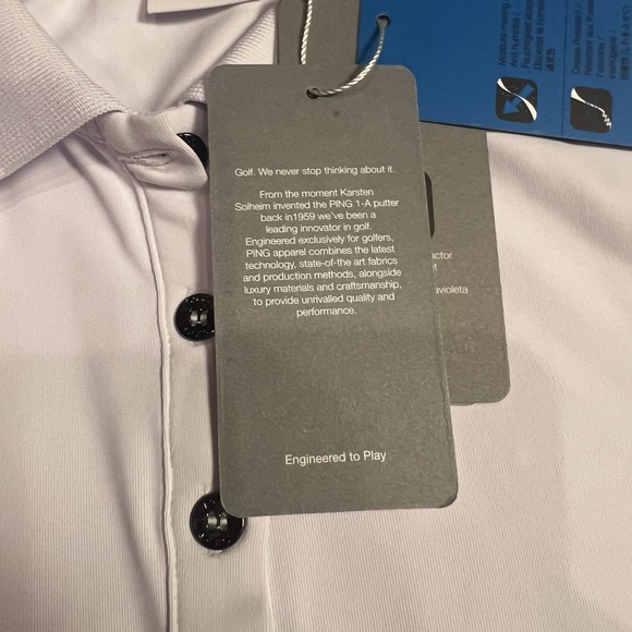 PING Collection White Polo UPF 50+ Golf Shirt Womens Sz 4 NWT Sedona AJGA - Picture 6 of 16
